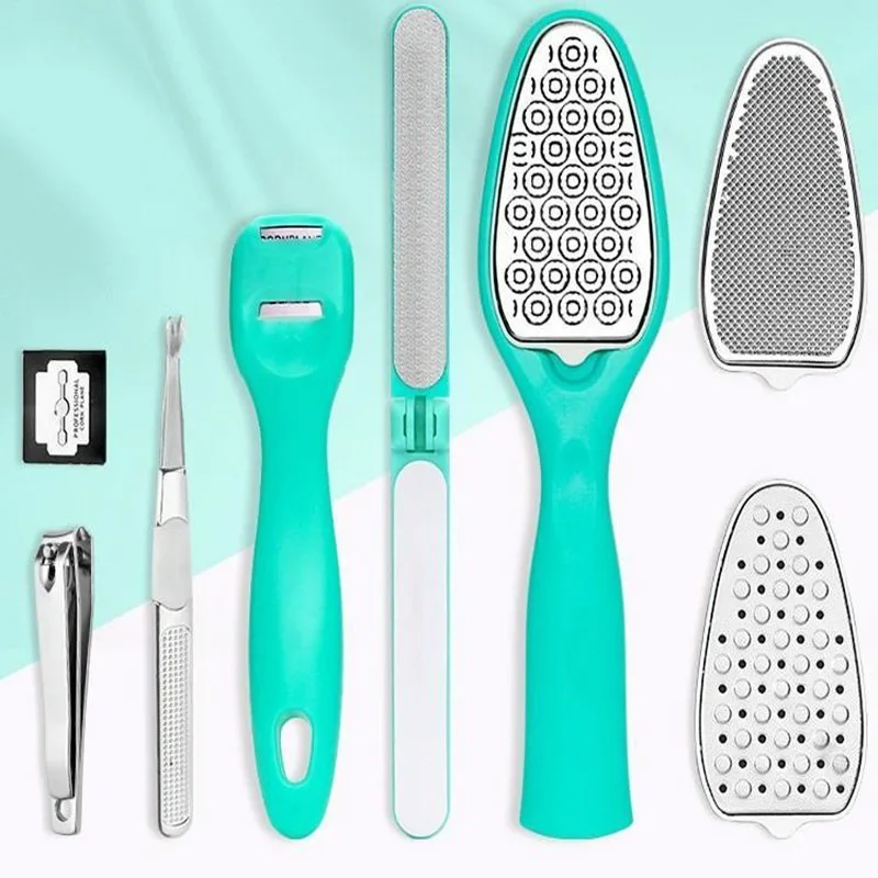 8Pcs Set Foot File Set Dead Hard Skin Callus Remover Scraper Pedicure Rasp Dead Skin Remover 1