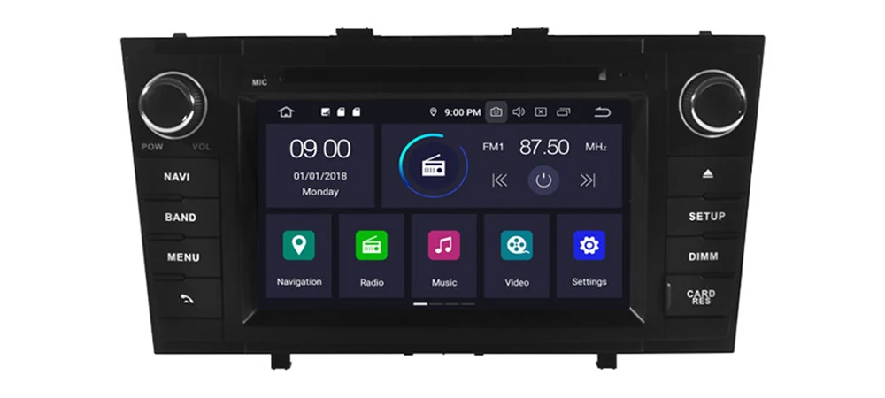 7 Android Car Multimedia player 2 Din WIFI GPS Navigation Autoradio For Toyota Avensis 2009~2014 touch screen Bluetooth 11