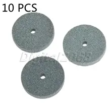 10 pces mini roda de moedura verde polimento montado ferramentas abrasivas de pedra para moedor de bancada dremel rotativo ferramenta acessório diâmetro. 20mm