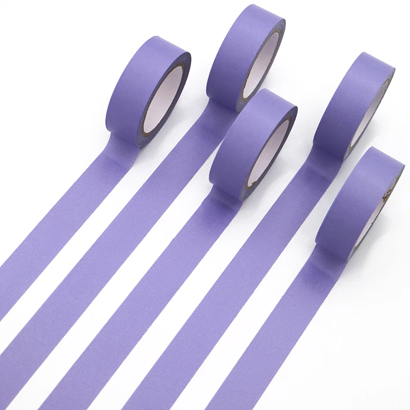 

1 PCS Refreshing Kawaii Candy Purple Color Washi Tape Pattern Masking Tape Decorative Scrapbooking DIY Office Adhesive Tape