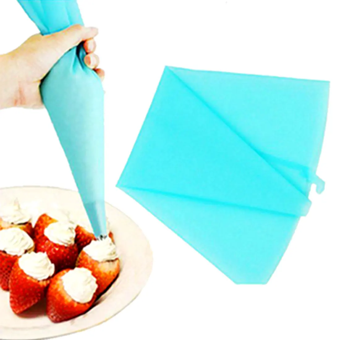 

8 PCS/Set Silicone Kitchen Accessories Icing Piping Cream Pastry Bag + 6 Stainless Steel Nozzle Set DIY Cake Decorating Tips Set