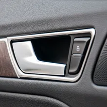 4 шт./лот ABS хромированный автомобильный Стайлинг интерьер дверные ручки крышки для audi Q5 2009- Аксессуары