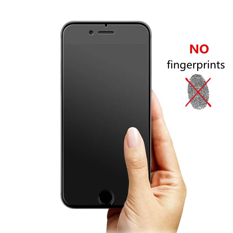 Goedkoop Geen Vingerafdruk Gehard Glas Screen Protector Voor iphone X XR XS Max 8 7 Plus 6 s 5 s SE frosted Glas Beschermende Film matte glas