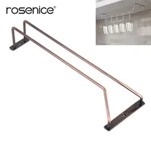 35 см бронзовая подставка для винных бутылок под шкаф полка вешалка для Винных Бокалов Хранения Подвесной рельс для бара или кухни