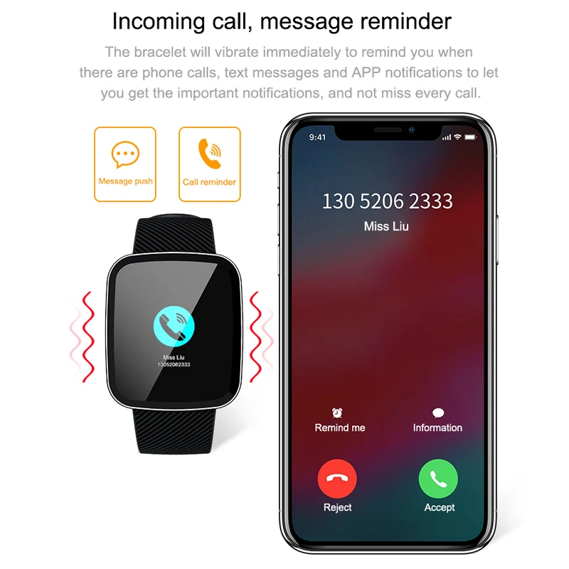New Hot Waterproof Smart Watch Wristband Bluetooth Real-Time Heart Rate Sleep Monitor NV99 | Электроника