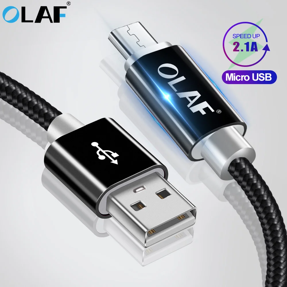 

OLAF Fast Charging USB Cables Micro Usb Cable Android Mobile Phone Data Sync Charger Cable for Samsung for Xiaomi 1m/2m/3m Cord