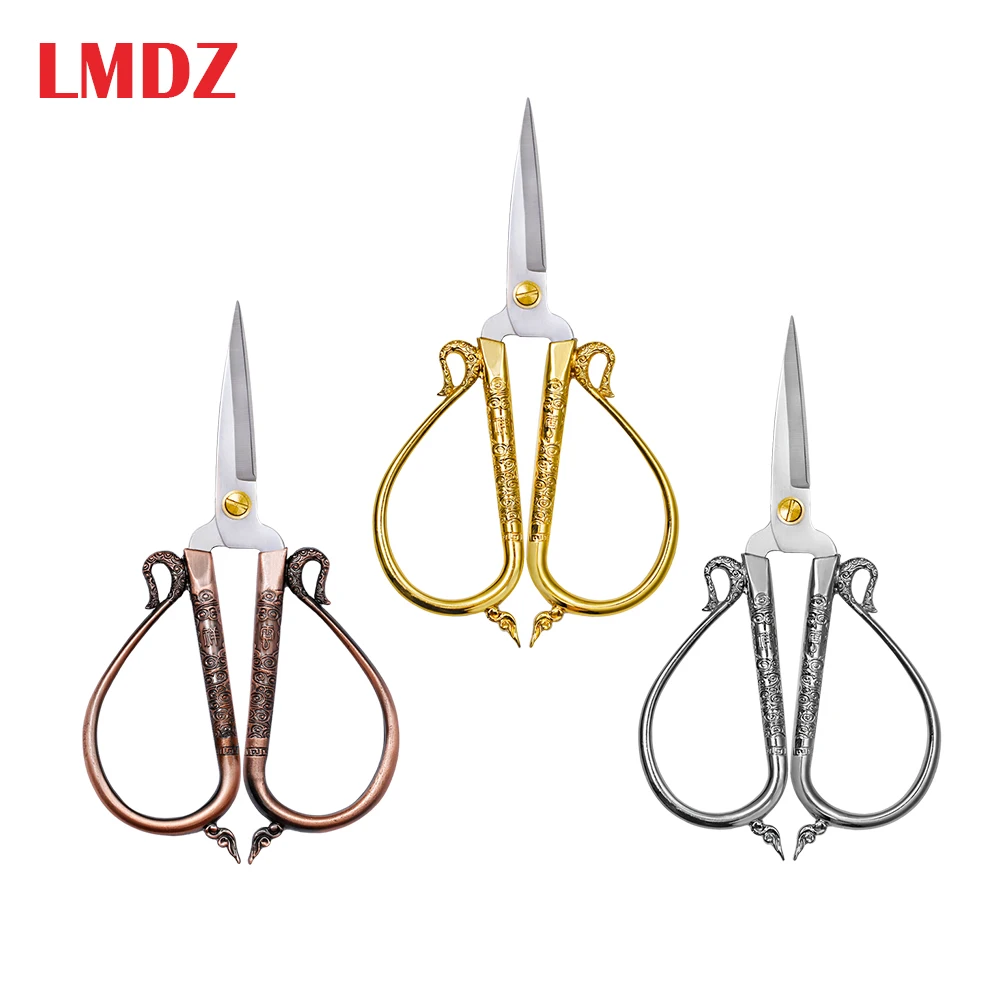 

LMDZ 1pcs Stainless Steel Sewing Scissors Short Cutter High Steel Vintage Tailor Scissors for Fabric Craft Sewing Scissors