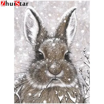 

Full DIY 5D Diamond Painting animal rabbit Cross Stitch square Diamond Embroidery Patterns rhinestones Diamond Mosaic XY1