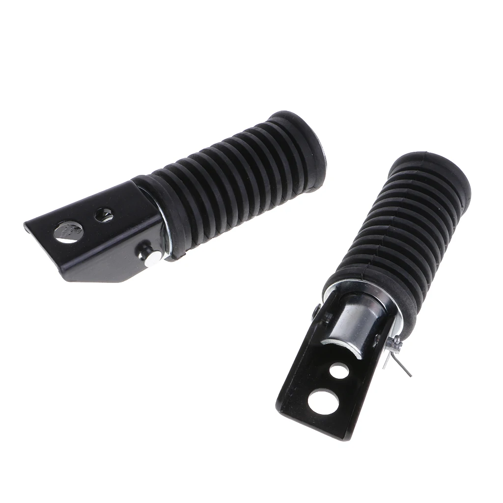 2Pcs Motorcycle Front and Rear Footrests Foot pegs For Suzuki GS125 GN125 12cm