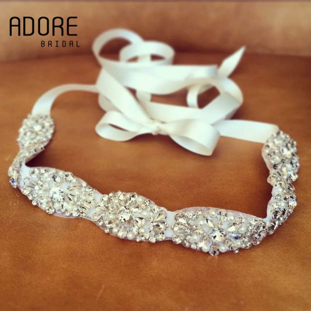 Elegant New Bling sparkly Crystal Rhinestone Bridal Belts Woman formal