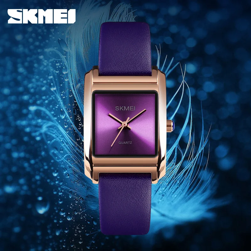 

Minimalist Watch Rose Gold Women's Quartz Watches Female Vogue Leather Strap Ladies Dress Wristwatches Skmei zegarek damski gift