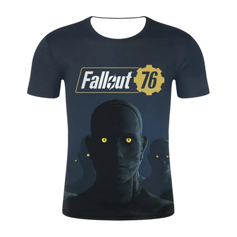 Летняя модная мужская футболка аниме уличная хип хоп homme игра Fallout 3d принт веселое