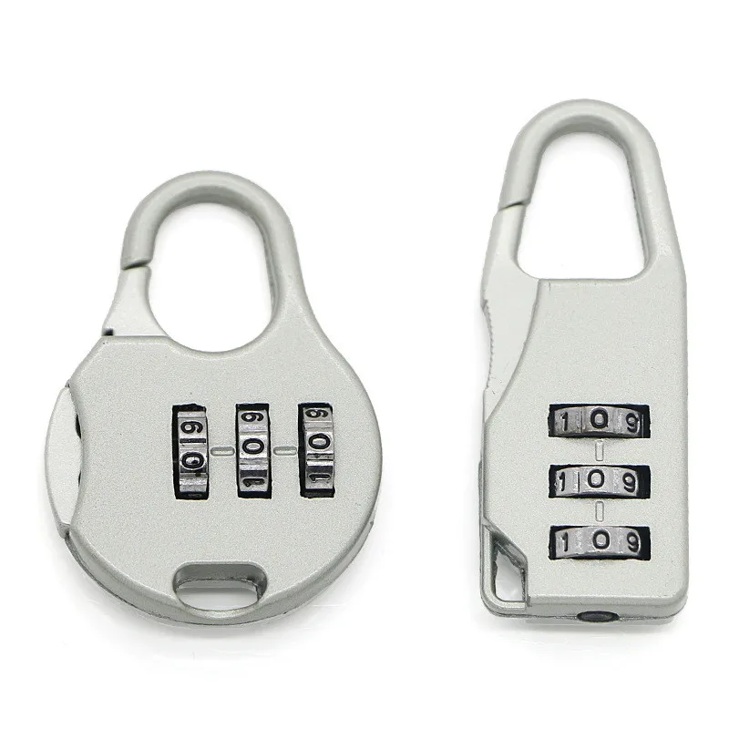 

3 Dial Digit Password Combination Padlock Suitcase Luggage Metal Code Lock Mini Coded Keyed Anti-Theft Locks#15