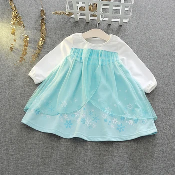 

Girls Fantasy Elsa Dresses Princess Elsa Dress Girls Halloween Cosplay Costume Monsoon Kids Cartoon Clothes Children Clothing