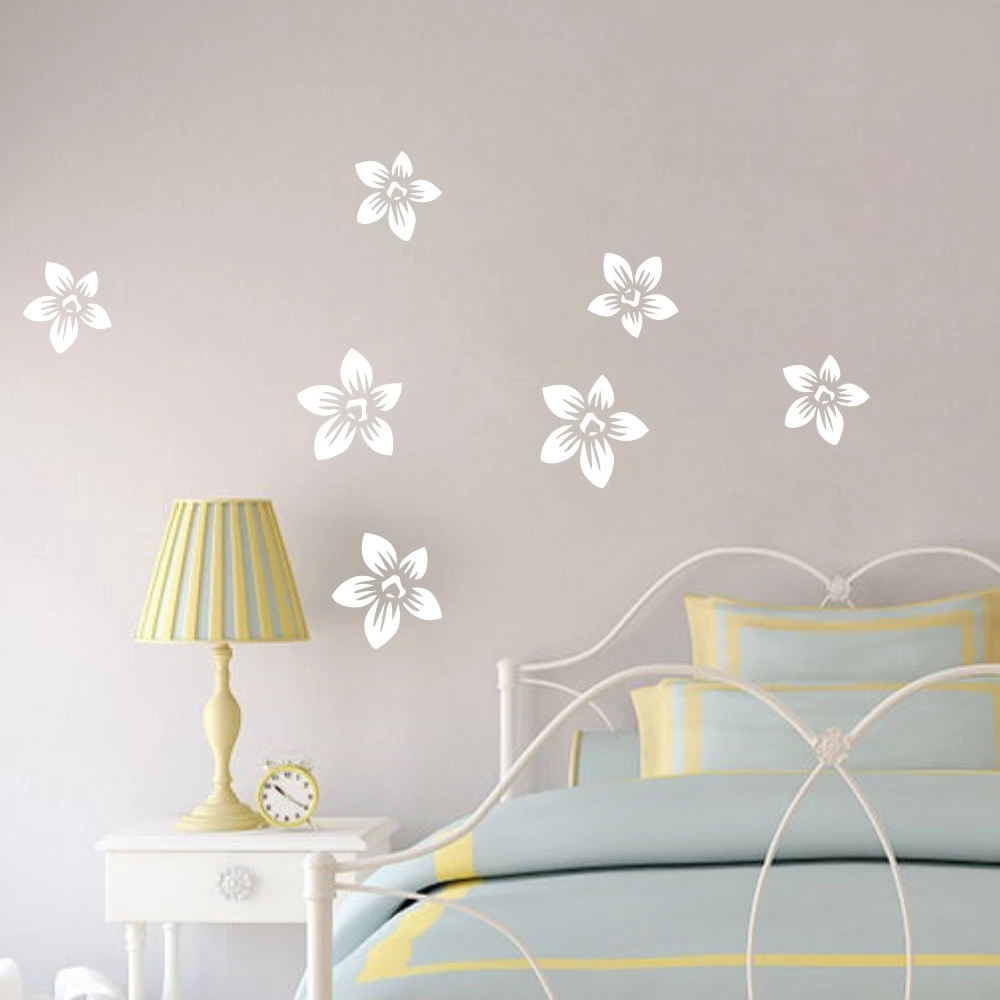 Buy Flowers Set of 7 Removable Vinyl Wall Stickers DIY
