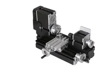 Big Power Electroplated Mini Metal Lathe Machine TZ20002MP 60W,12000rpm Electroplating Powerful metal lathe for DIY