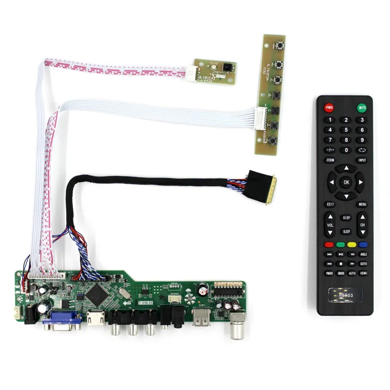 

TV/HDMI/VGA/AV/USB/AUDIO LCD Control Board For B156HW01 LP173WF1 1920x1080 LCD