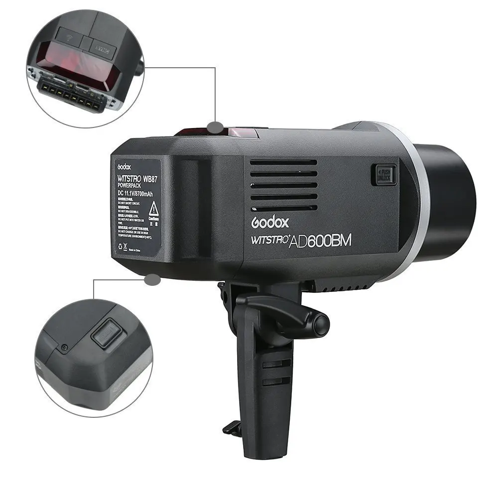 Крепление Godox Wistro AD600BM Bowens 600 Вт GN87 HSS 1/8000s внешняя вспышка с синхронизацией