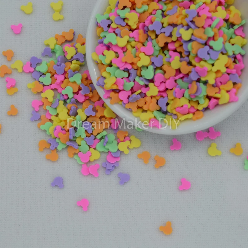 

50g/lot Polymer Hot Clay Fimo Sprinkles Lovely Mouse for Crafts Making, DIY Confetti