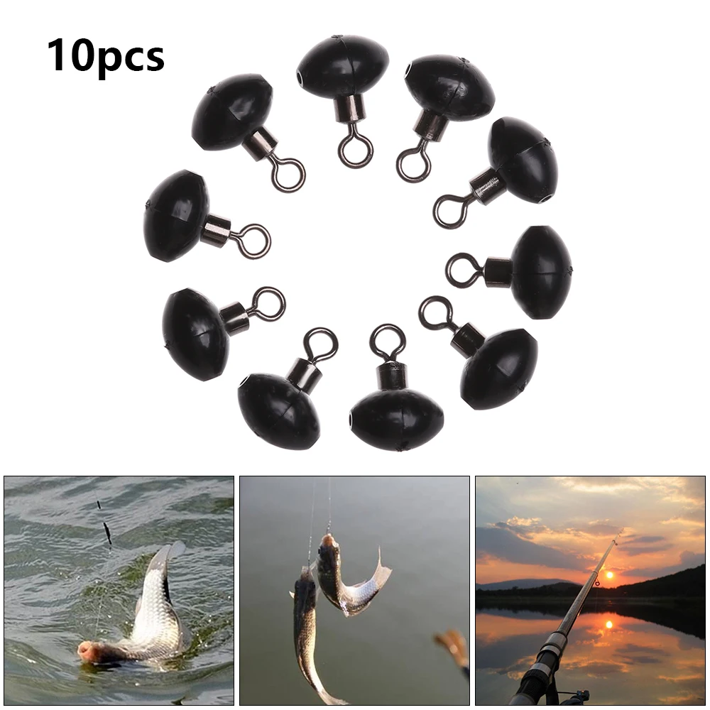 10Pcs Rolling Connector Fishing Tackle Running ledger zip slider beads swivels zig pulley clip line rigs Fishing Accessories