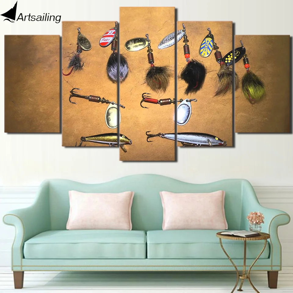 Popular Fishing Art Prints Buy Cheap Fishing Art Prints Lots From focus for Fish Hooks Home Decor