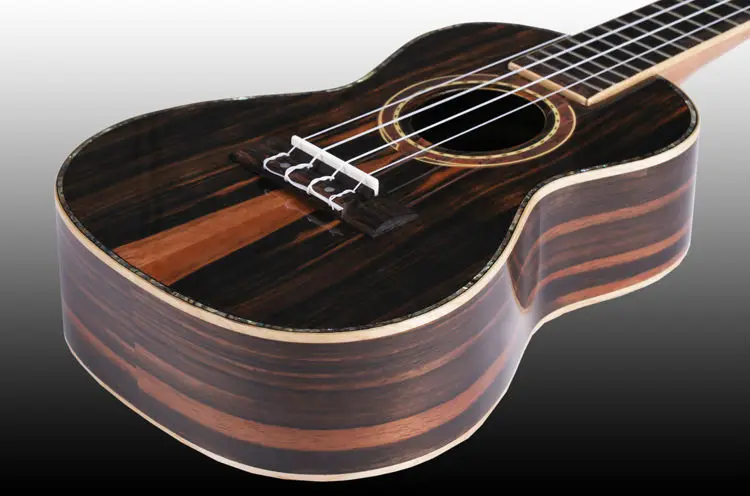 concert 23 inches special black color ukulele high quality polish