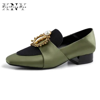 

Xiuningyan Women's Shoes Brand Soft Leather Oxfords Women Flats Fashion Casual Girls Walking Shoes Wedding Shoes Woman 2019