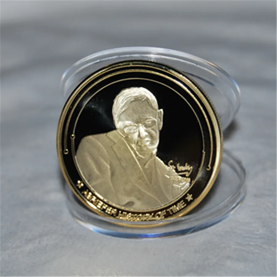 William Hawking Gold-plated Head Portrait Coin (4)