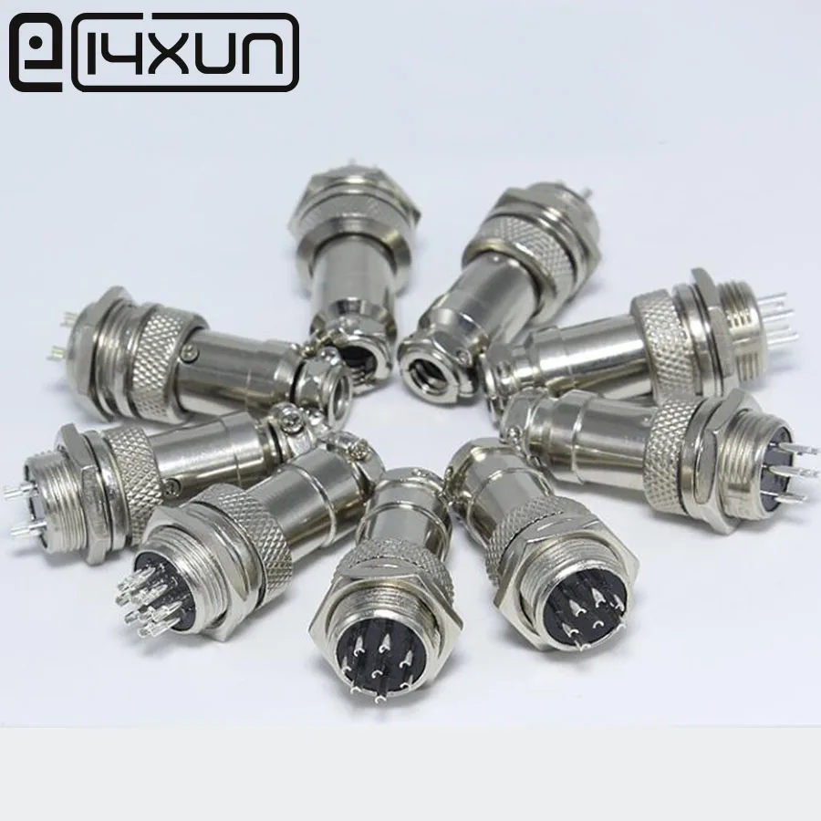EClyxun 1 комплект GX16 XLR 16 мм 2 3 4 5 6 7 8 9 10 штырьковый штекер гнездо для крепления шасси