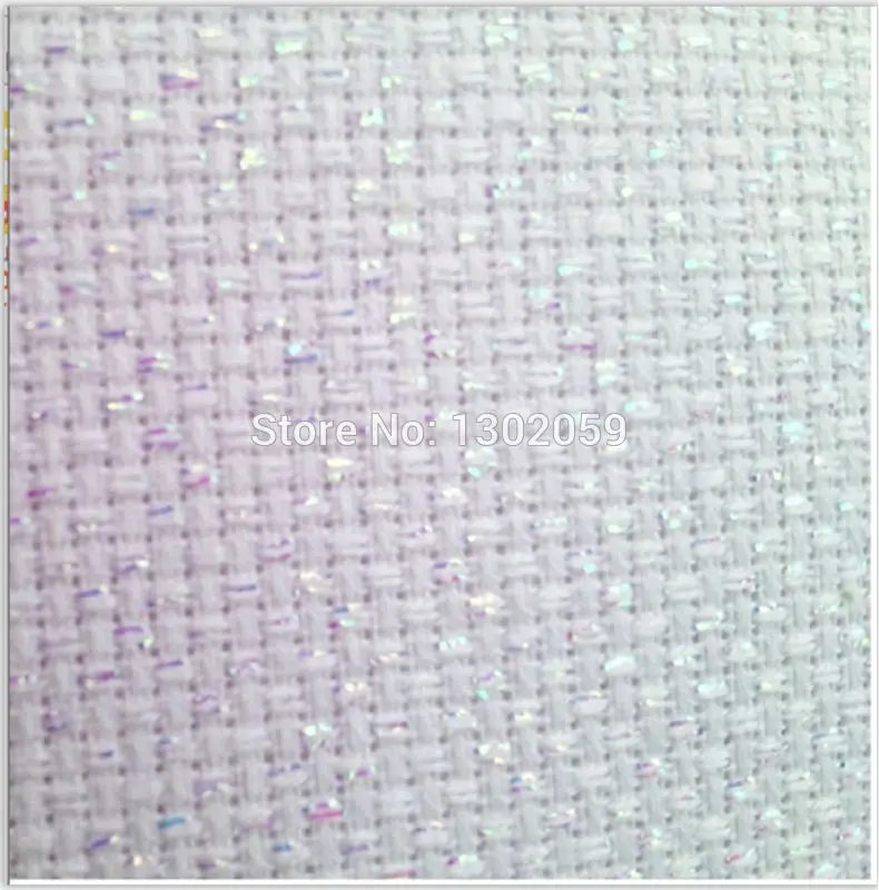 

New Filamentary Silver Metal Wire Embroidery Canvas Fabric Aida Cloth