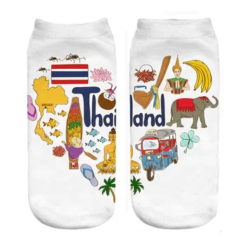

Thailand love print pregnant polyester ankle socks