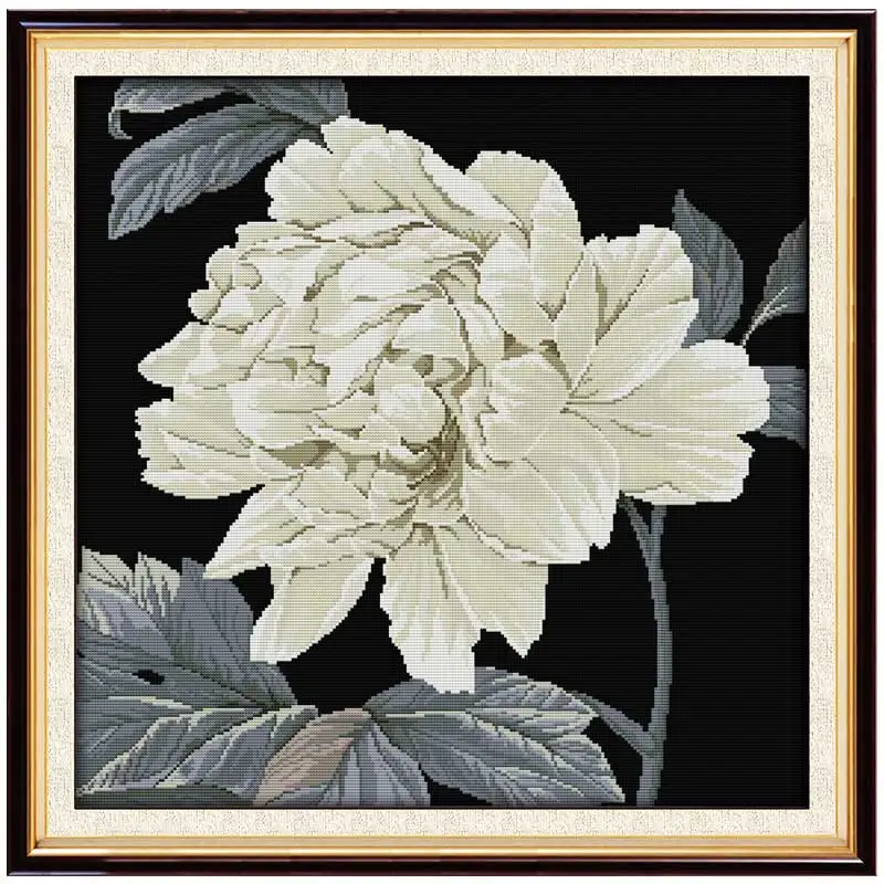 

Peony atterns Counted Cross Stitch 11CT 14CT Cross Stitch Set Wholesale flower Cross-stitch Kit Embroidery Needlework
