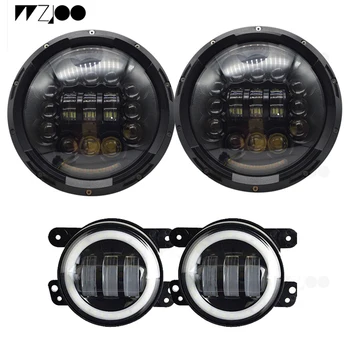 

1 set 7 inch 90W led Headlights Amber Turn +4" LED Fog Lights Combo Kit For Jeep Wrangler 97-2017 JK TJ LJ.