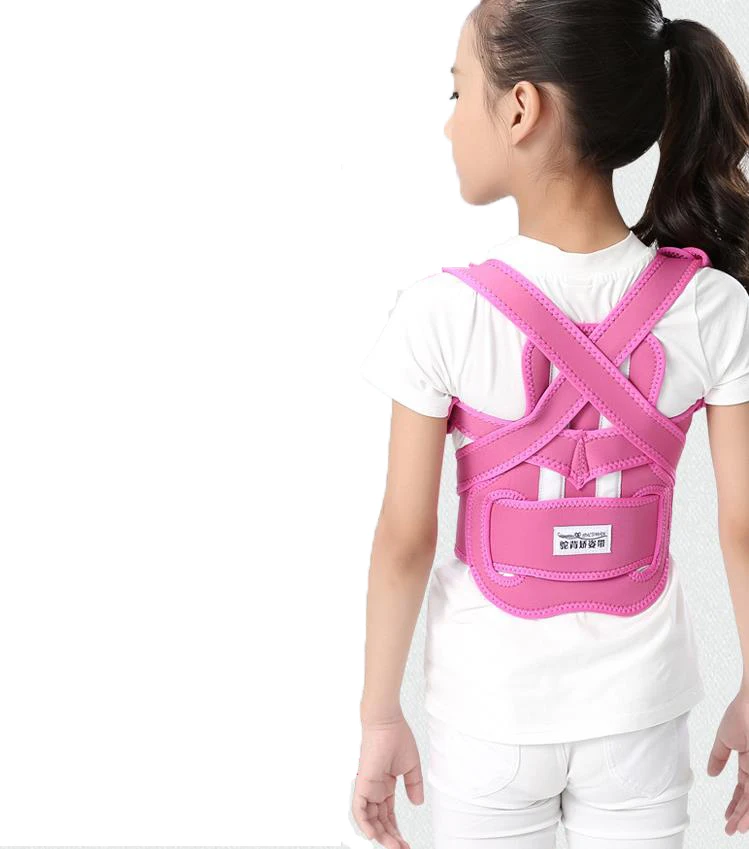 Children's children kyphosis correction with sitting posture orthotics