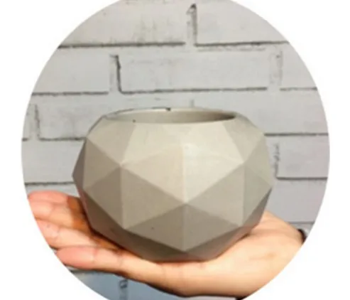 

PRZY silicone molds 3d Geometric shape vase mold food grade silicone mould flower pot mold for concrete handmade Cement molds