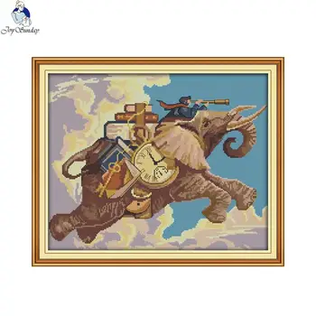 

Joy Sunday Explore the World Patterns DIY Handmade DMC 14ct and 11ct Cross stitch kits Embroidery Needlework