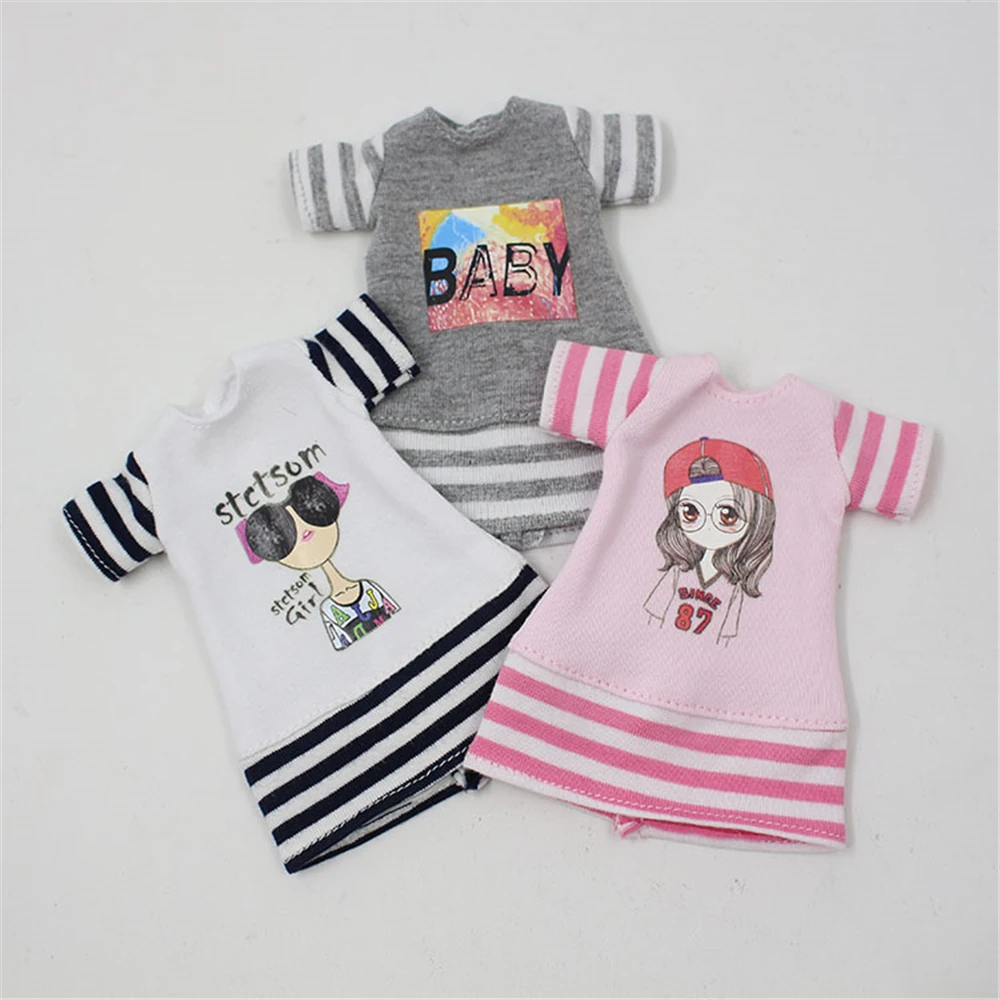 

Clothes For 1/6 Blyth Stripes Dress Different Patterns 3 Colors