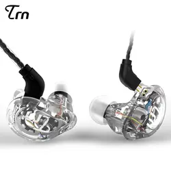 Новые TRN V10 2DD + 2BA Гибридный в ухо наушники HIFI DJ монитор Запуск спортивные наушники ушной гарнитуры с 2PIN кабель