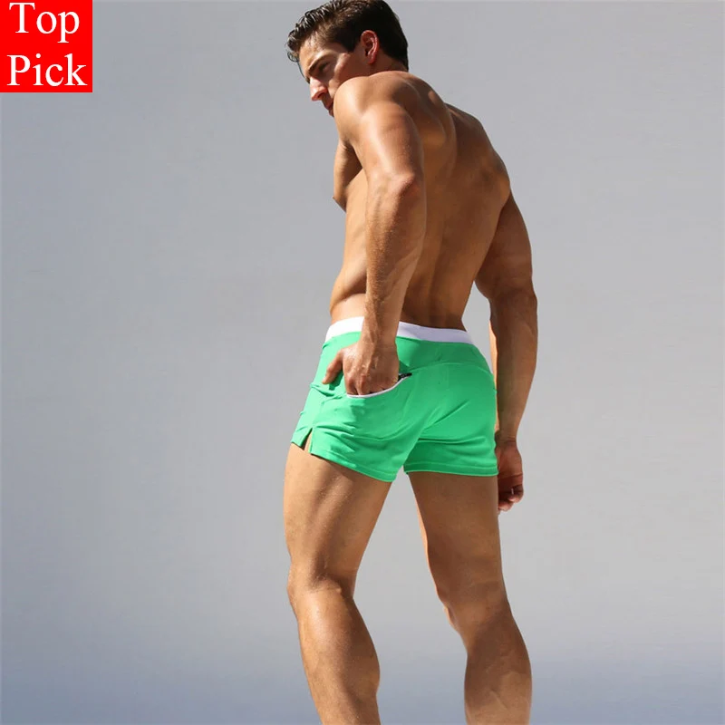 TOPPICK мужские шорты, модные брендовые пляжные шорты, дышащие повседневные мужские шорты размера плюс, мужские шорты - Цвет: Green