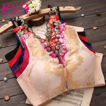 

Sexy Lace Lingerie Bras For Women Full Cup Vest Bras Lingerie Comfy Wire Free Brassiere Everyday Minimizer Comfy Bra Blue Black