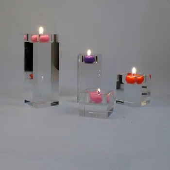 

Crystle Candlestick Glass candle holder Wedding decoration solid candlestick transparent romantic place party decoration