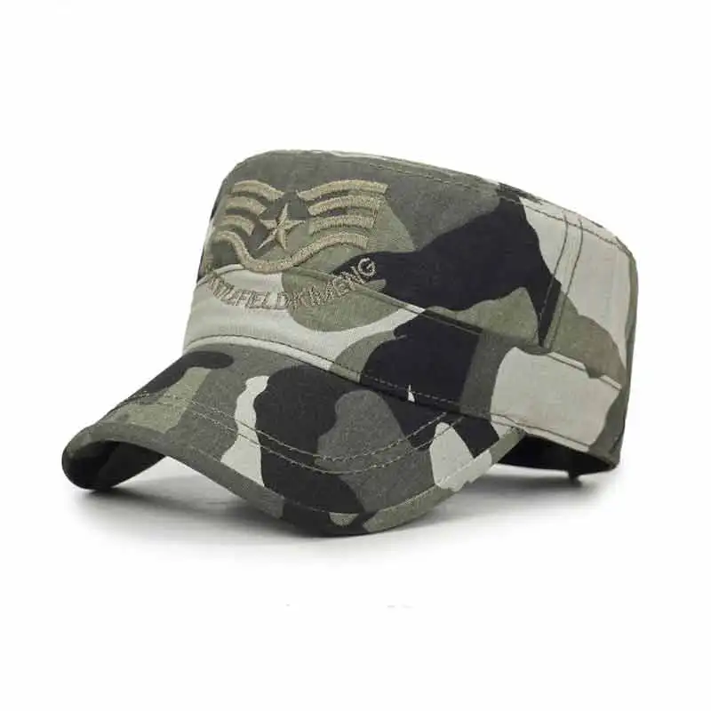 Хлопковая Регулируемая американская армейская шляпа кепка плоские шляпы унисекс бейсболка уличные камуфляжные шляпы бейсболка кепка