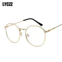 LYCZZ нерегулярные личность анти синий свет излучения очки кадров металлический многоугольник оптический оправа для очков Сверхлегкий