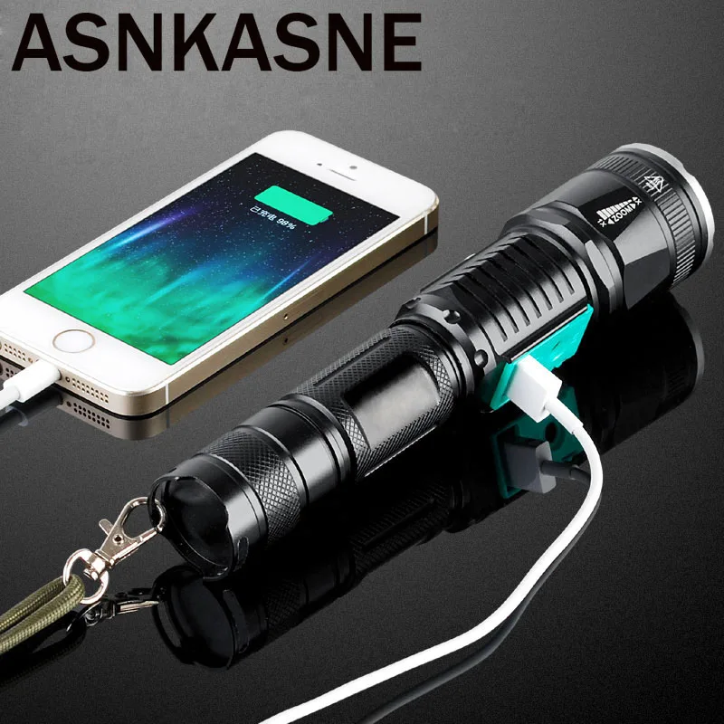 Usb Charge Powerful Led Flashlight Waterproof T6 Long range
