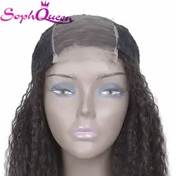 Soph queen hair шелковистые прямые кружевные передние человеческие волосы парики Remy Brazlian 12-22 "парик фронта шнурка 100% человеческих волос парики