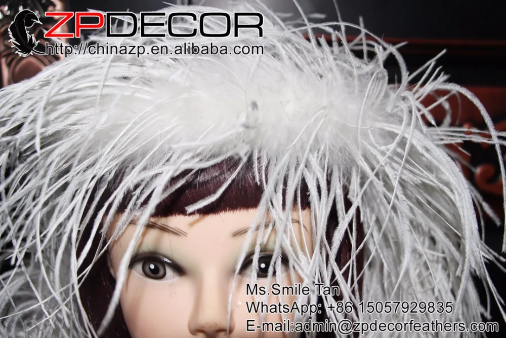 white ostrich feathers boa (7)