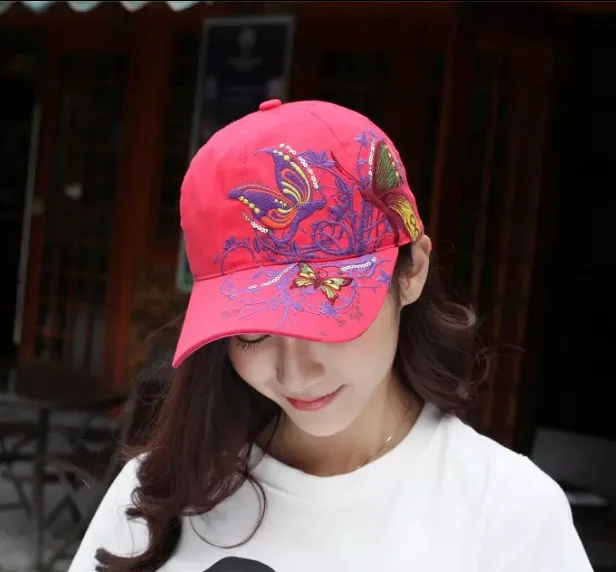

ZJBECHAHMU Hats Spring Print Cotton Adjustable Baseball Caps for Women Girls New Casual Hip Hop Snapback Hat Apparel Accessories