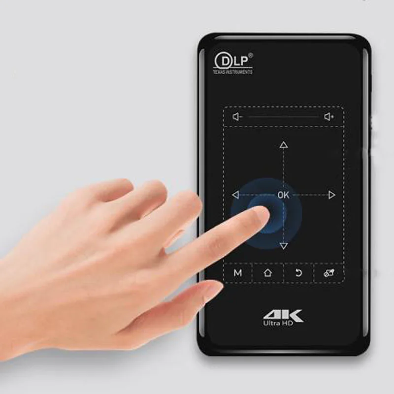 4 к мини-проектор Android Bluetooth 4000 мАч батарея Miracast Airplay портативный мобильный видео (память 1 г + 8 г)