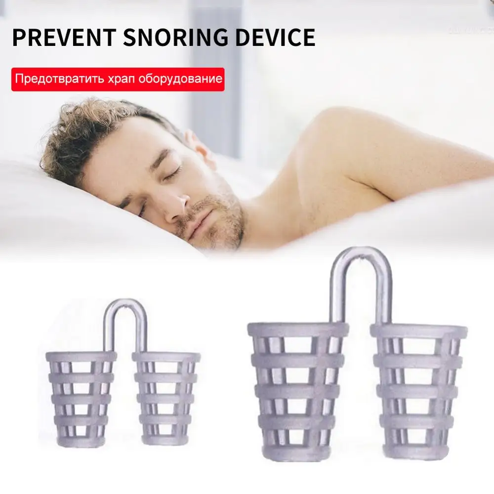 

Silicone Anti Snoring Device Nose Clip Relieve Snore Stopping Health Care Mouthpiece Apnea Guard Sleeping Aid CW31