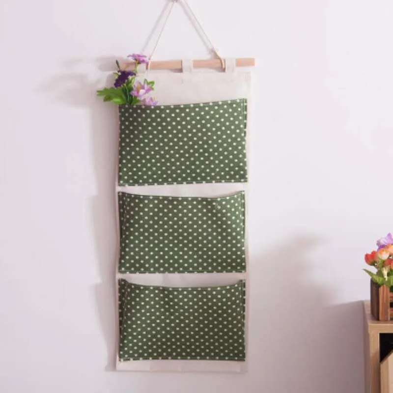 

Cotton Linen Rack Wall Hanging Storage Bags Foldable Door Pouch Bedroom Cosmetic Toy Home Storage Holder Hanging Organizer Bolsa